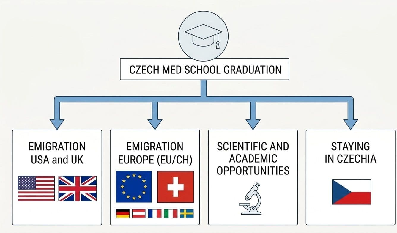 Career pathways after med school in Czechia